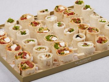 PLATEAU MINI WRAP TOMATE COURGETTE CHEVRE MIEL