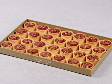 PETIT PLATEAU TARTELETTES COMPOTE CRUMBLE x28